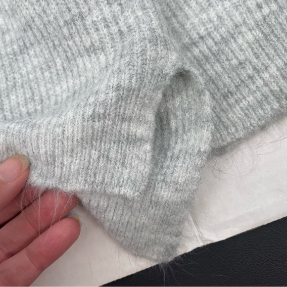 Off-the-Shoulder Gray Sweater - Picture 12 of 12